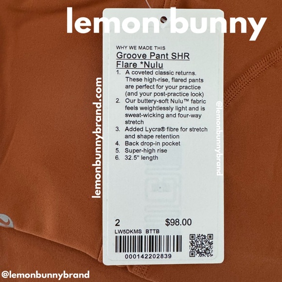 lululemon Groove Super HR Flared Pant Nulu Butternut Brown Size 2 New NWT - Picture 3 of 16